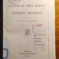 Lettere di Carlo Alberto a Federico Truchsess