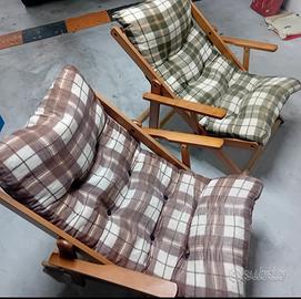 Poltrone sdraio legno 