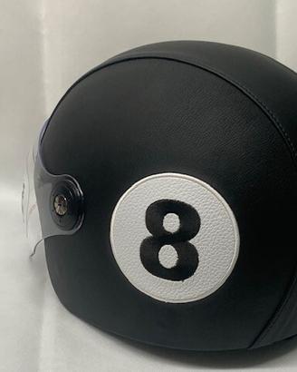 casco rivestito ecopelle VISIERA NUMERO 8 vespa px
