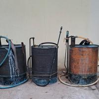 3 POMPE A ZAINO VINTAGE IN RAME