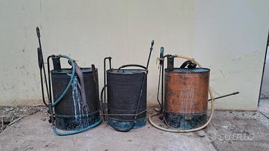 3 POMPE A ZAINO VINTAGE IN RAME