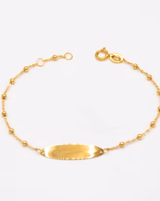 Bracciale Unoaerre oro giallo 9kt piastrina MO1143