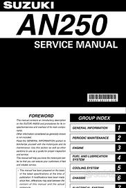 manuale digitale PDF Suzuki Burgman AN 250