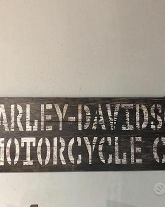 TARGA IN LEGNO HARLEY-DAVIDSON