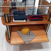 MOBILE in legno marino E BANCO IN CRISTALLO