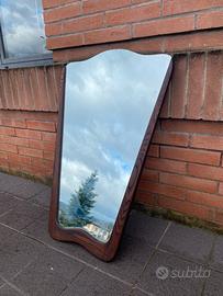 Specchio scandinavo danese teak vintage design