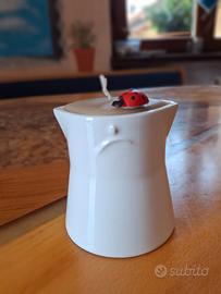 Candela con vasetto in ceramica