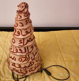 Lampada da tavolo marocchina in pergamena 