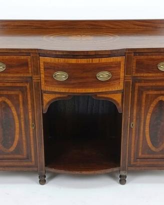 Buffet d'Epoca Intarsiato in Stile Inglese