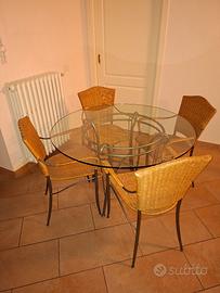 Tavolo e sedute artiginato balinese