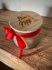 Candele personalizzate con incisioni legno