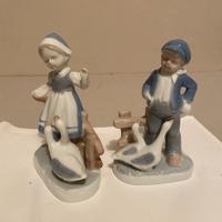 Coppia statuine in stile danese Royal Copenaghen