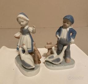 Coppia statuine in stile danese Royal Copenaghen
