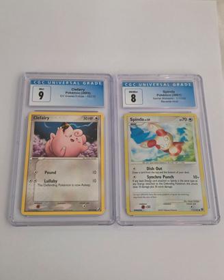 Carte Pokémon Gradate CGC – Clefairy & Spi