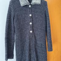 cardigan lungo donna lana tg 44