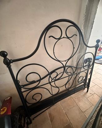 Letto  Matrimoniale antico in Ferro Battuto+rete