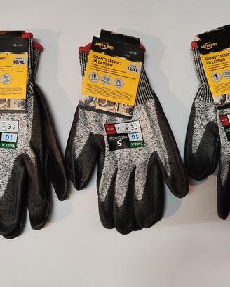 Set 3 Paia Guanti Antitaglio Taglia 10/XL