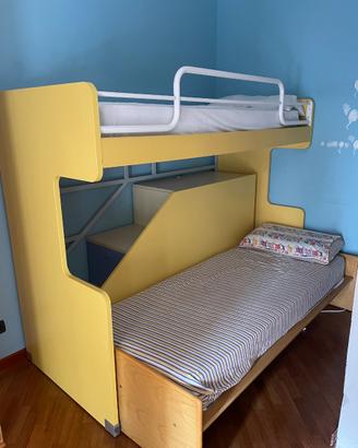 Letto a castello scorrevole