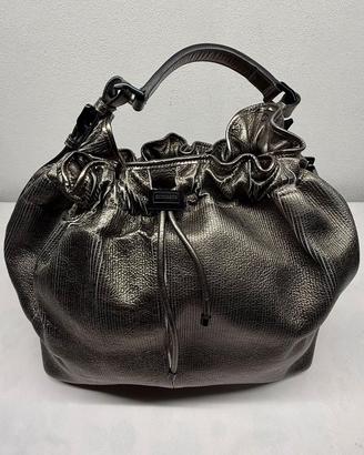 Borsa a secchiello metallizzata Burberry originale