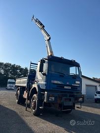 IVECO EUROTRAKKER 190E37 4X4 RIBALTABILE E GRU