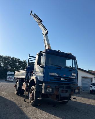 IVECO EUROTRAKKER 190E37 4X4 RIBALTABILE E GRU