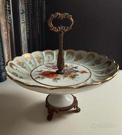 Alzata in porcellana di Limonges Francia fine XIX