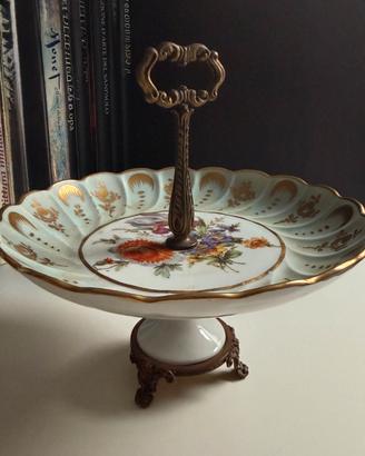 Alzata in porcellana di Limonges Francia fine XIX