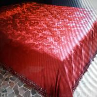 Antica coperta in seta damascata