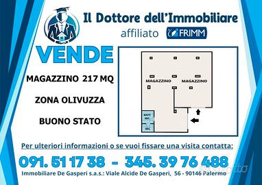 Magazzino deposito 217 mq Via D'Ossuna