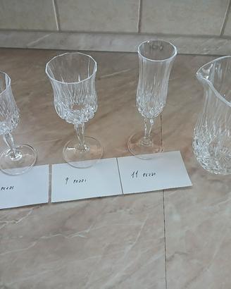 caraffa. bicchieri cristallo 