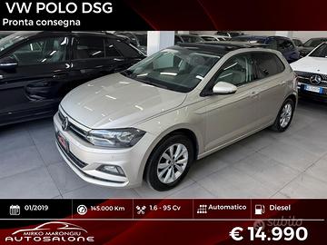 VW Polo 1.6 TDI 95 CV DSG TETTO FINANZIABILE