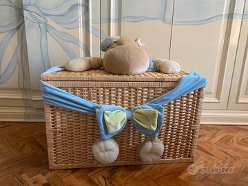 Baule in vimini per bimbi Creazioni Franca Vintage