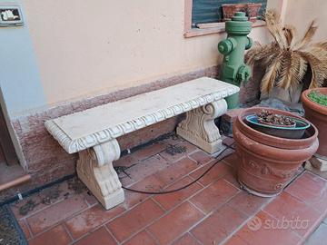 Panca decorativa da esterno in gesso