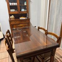 Tavolo in ciliegio legno massello + 6 sedie