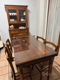 Tavolo in ciliegio legno massello + 6 sedie