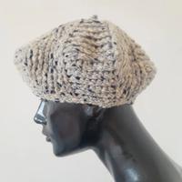 Cappello basco invernale lana melange grigio blu