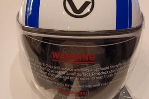 Casco moto bianco blu Vemar VH69 XL
