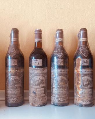 6 Bottiglie vino Spanna 1954 Campi Raudi Gattinara