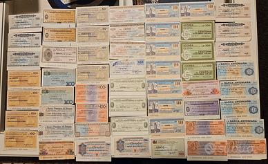 Mini Assegni anni 70 monete collezionismo