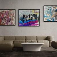 Dipinti su tela pezzi unici quadri trittico arte