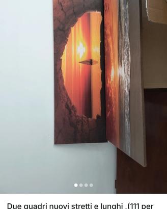 coppia grande di quadri moderni nuovi  rettangolar