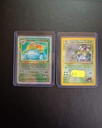 Lotto 2 carte Pokémon venusaur