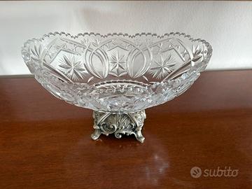 Soprammobile cristallo e argento