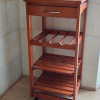 carrello da cucina con ruote e cassetto 