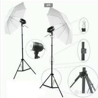 Kit 2x illuminatori flash dynasun sdw80 cavalletti