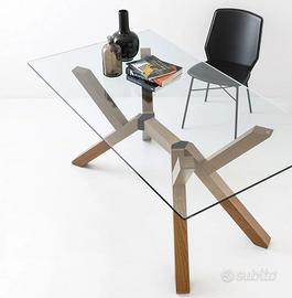 Tavolo design Connubia Mikado CB4728 faggio noce