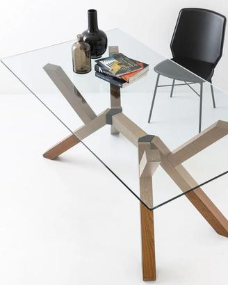 Tavolo design Connubia Mikado CB4728 faggio noce
