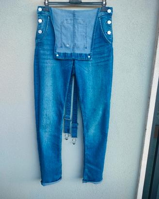 salopette donna jeans 