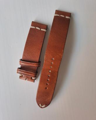 Cinturino in pelle artigianale vintage 20mm