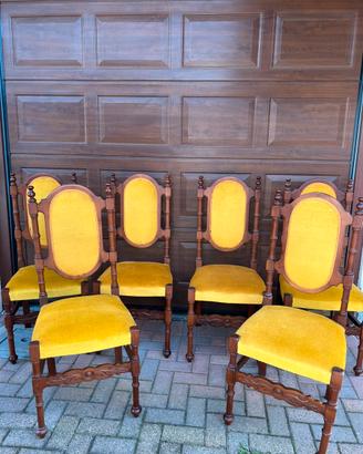 Sedie in legno imbottite 6 pezzi